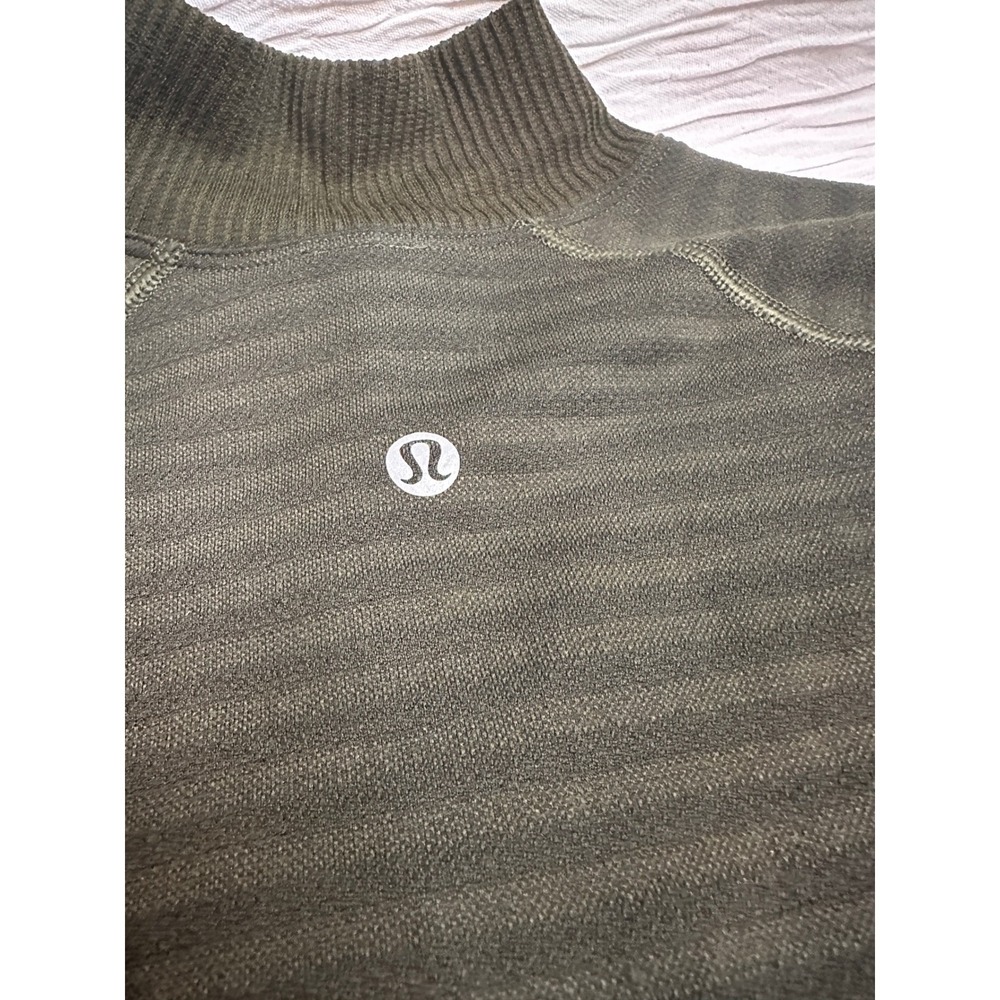 Lululemon Half Zip Pullover Wool Blend Forest Green Womens 4 - Picture 9 of 12